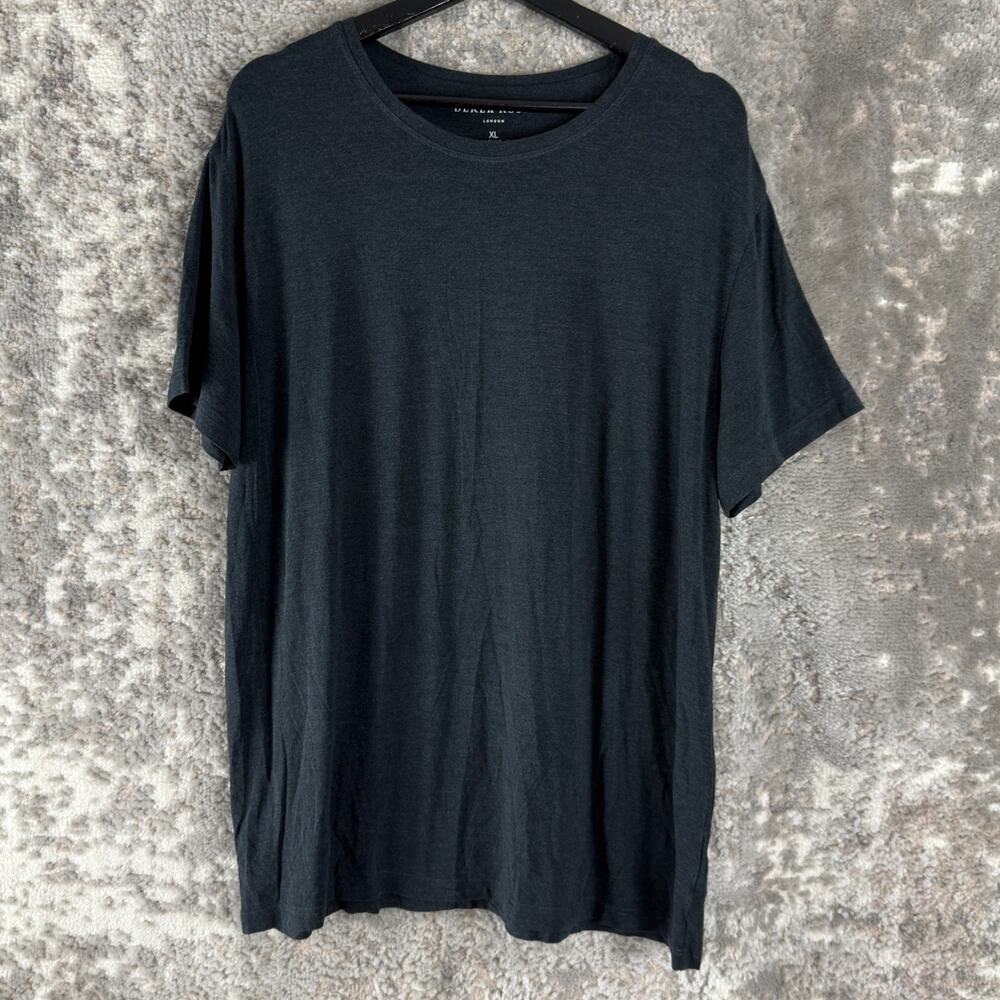 Derek Rose Size XL Casual Minimalist Preppy T Shirt Black Pullover Stretch